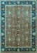 Oriental Light Blue Industrial Rug, urb2970lblu