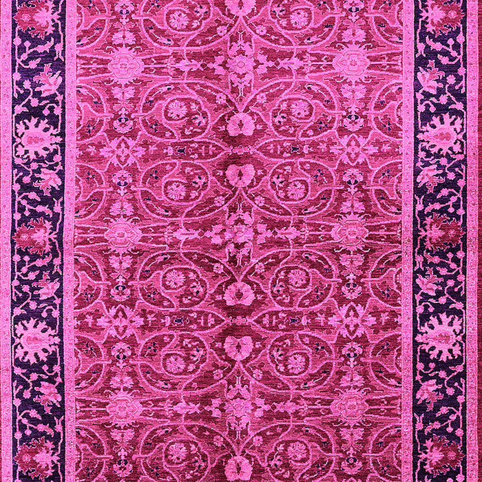 Machine Washable Oriental Pink Industrial Rug, wshurb2970pnk
