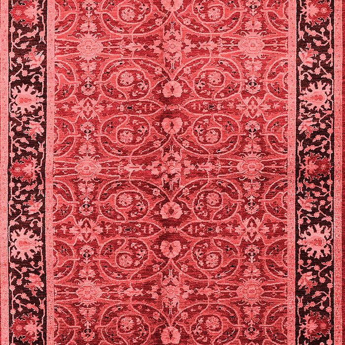 Machine Washable Oriental Red Industrial Rug, wshurb2970red