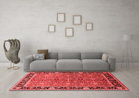 Machine Washable Oriental Red Industrial Rug, wshurb2970red