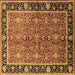 Square Oriental Brown Industrial Rug, urb2970brn