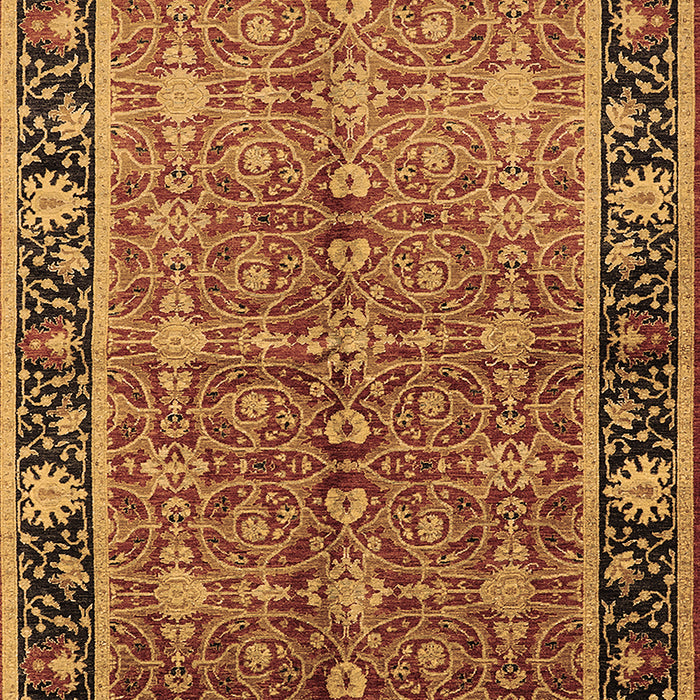 Machine Washable Oriental Brown Industrial Rug, wshurb2970brn