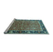 Sideview of Machine Washable Oriental Light Blue Industrial Rug, wshurb2970lblu