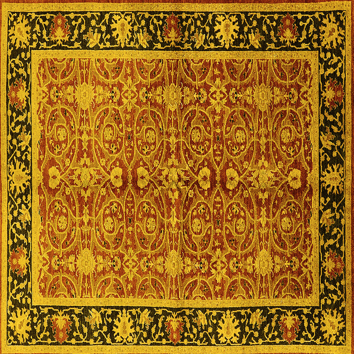 Square Oriental Yellow Industrial Rug, urb2970yw