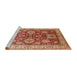 Sideview of Machine Washable Industrial Modern Brown Sand Brown Rug, wshurb2971