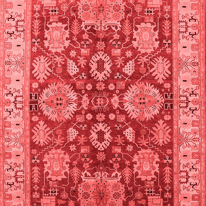 Machine Washable Oriental Red Industrial Rug, wshurb2971red