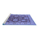 Sideview of Machine Washable Oriental Blue Industrial Rug, wshurb2971blu