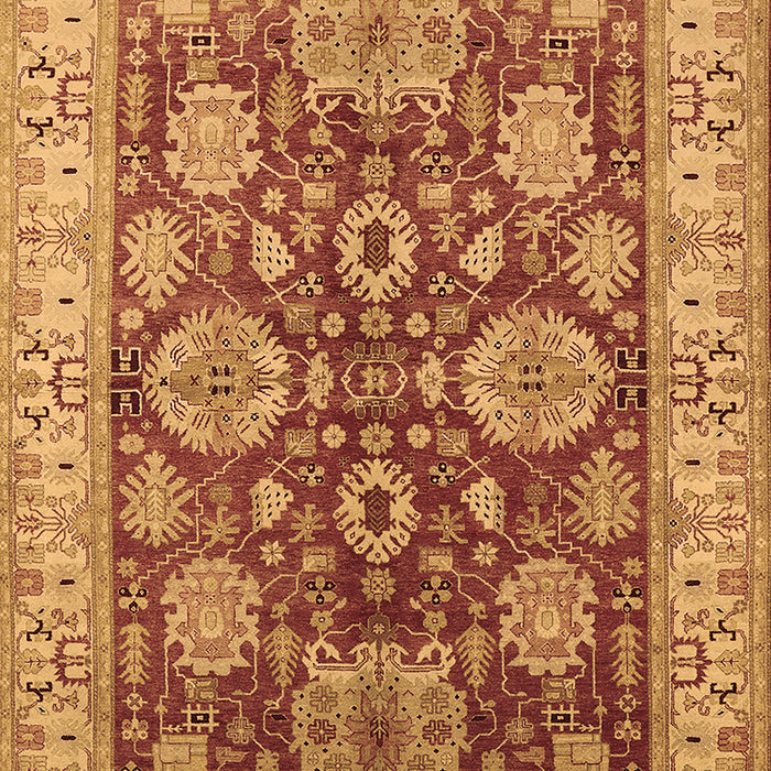 Machine Washable Oriental Brown Industrial Rug, wshurb2971brn