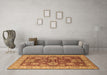 Machine Washable Oriental Brown Industrial Rug in a Living Room,, wshurb2971brn