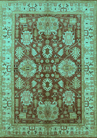 Oriental Turquoise Industrial Rug, urb2971turq