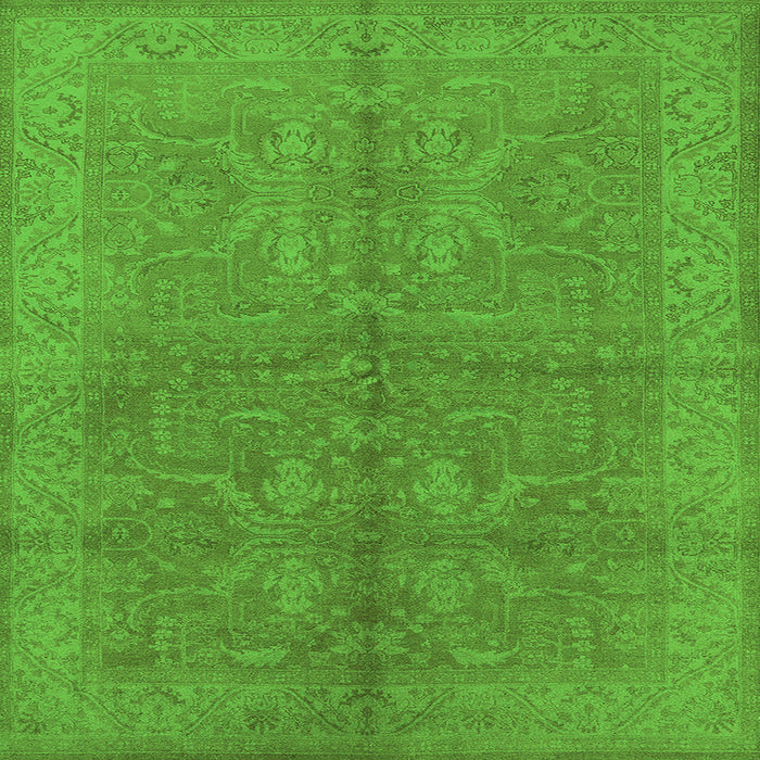 Square Oriental Green Industrial Rug, urb2972grn