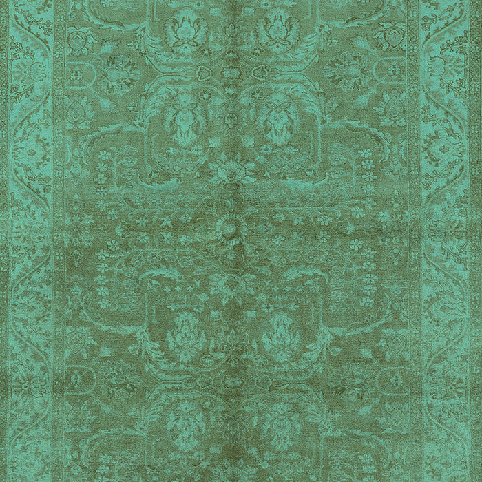 Machine Washable Oriental Turquoise Industrial Area Rugs, wshurb2972turq