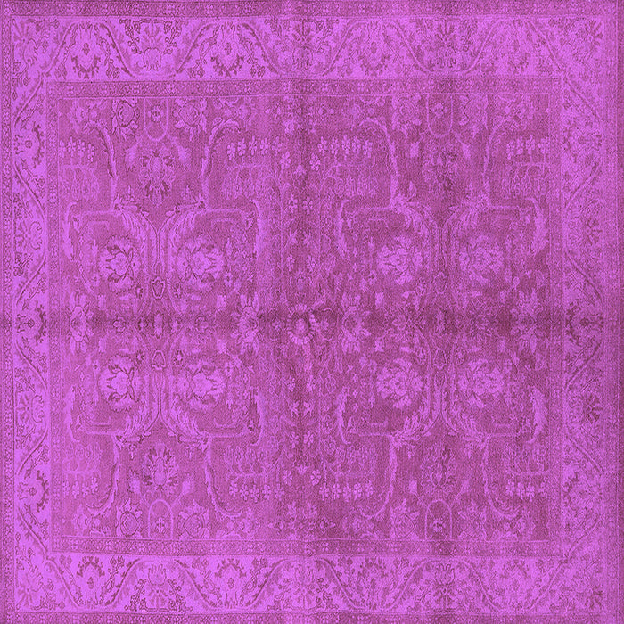 Square Machine Washable Oriental Purple Industrial Area Rugs, wshurb2972pur
