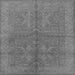 Square Machine Washable Oriental Gray Industrial Rug, wshurb2972gry