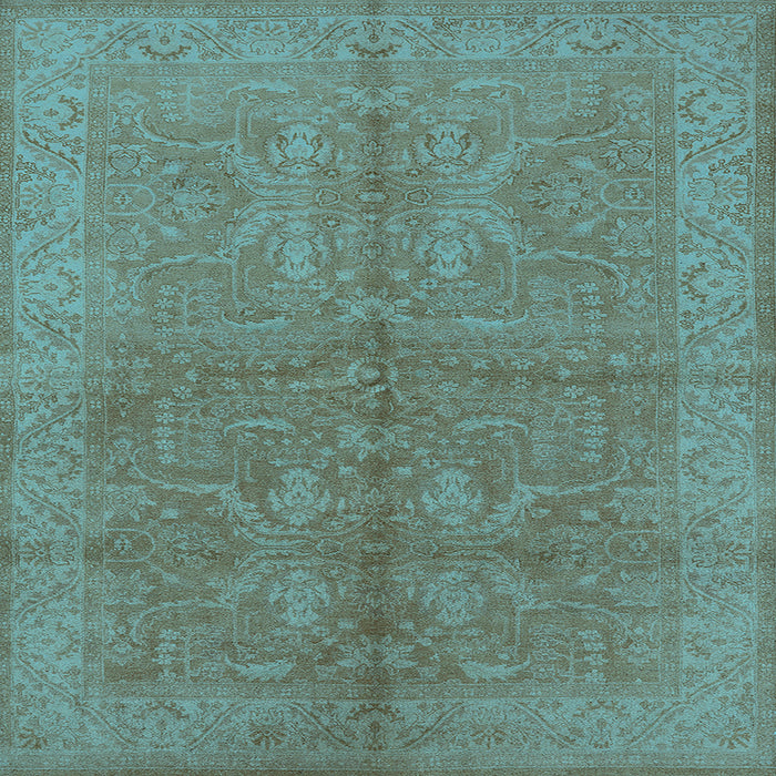 Square Oriental Light Blue Industrial Rug, urb2972lblu