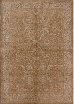 Mid-Century Modern Light Brown Oriental Rug, urb2972