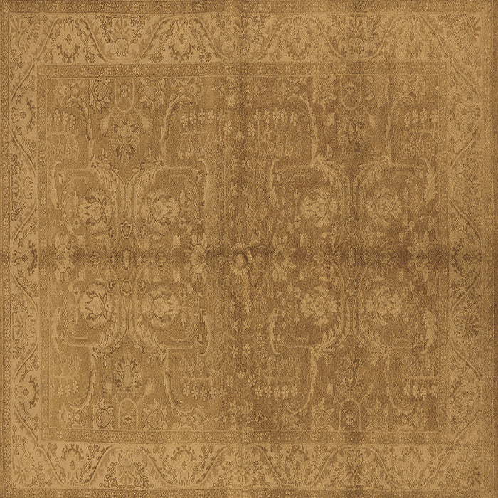 Square Oriental Brown Industrial Rug, urb2972brn