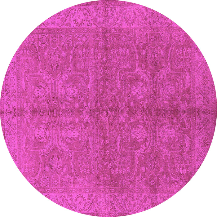 Round Oriental Pink Industrial Rug, urb2972pnk