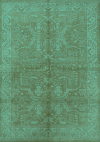 Oriental Turquoise Industrial Rug, urb2972turq