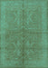 Oriental Turquoise Industrial Rug, urb2972turq