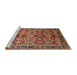 Sideview of Machine Washable Industrial Modern Brown Sand Brown Rug, wshurb2973