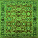 Square Oriental Green Industrial Rug, urb2973grn