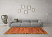 Machine Washable Oriental Orange Industrial Area Rugs in a Living Room, wshurb2973org