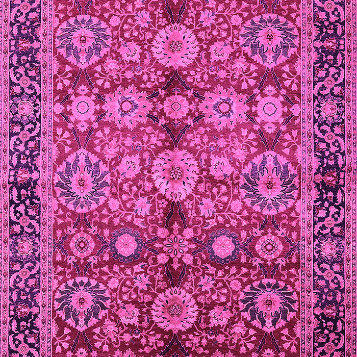 Machine Washable Oriental Pink Industrial Rug, wshurb2973pnk