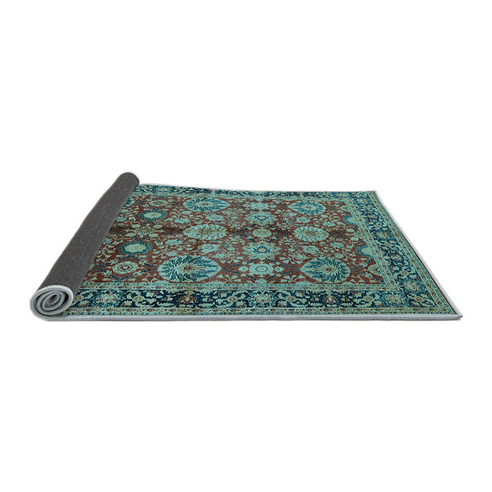 Sideview of Oriental Light Blue Industrial Rug, urb2973lblu