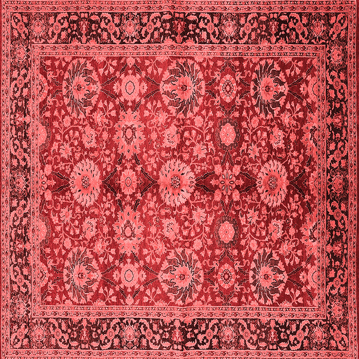 Machine Washable Oriental Red Industrial Rug, wshurb2973red