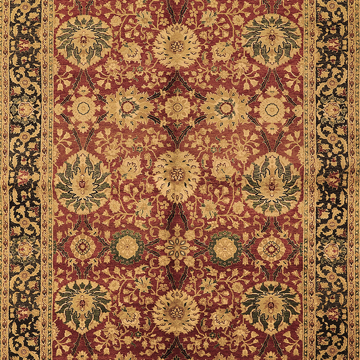 Machine Washable Oriental Brown Industrial Rug, wshurb2973brn