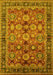 Machine Washable Oriental Yellow Industrial Rug, wshurb2973yw