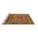 Sideview of Machine Washable Oriental Brown Industrial Rug, wshurb2973brn