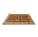 Sideview of Machine Washable Industrial Modern Mahogany Brown Rug, wshurb2974