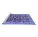 Sideview of Machine Washable Oriental Blue Industrial Rug, wshurb2974blu