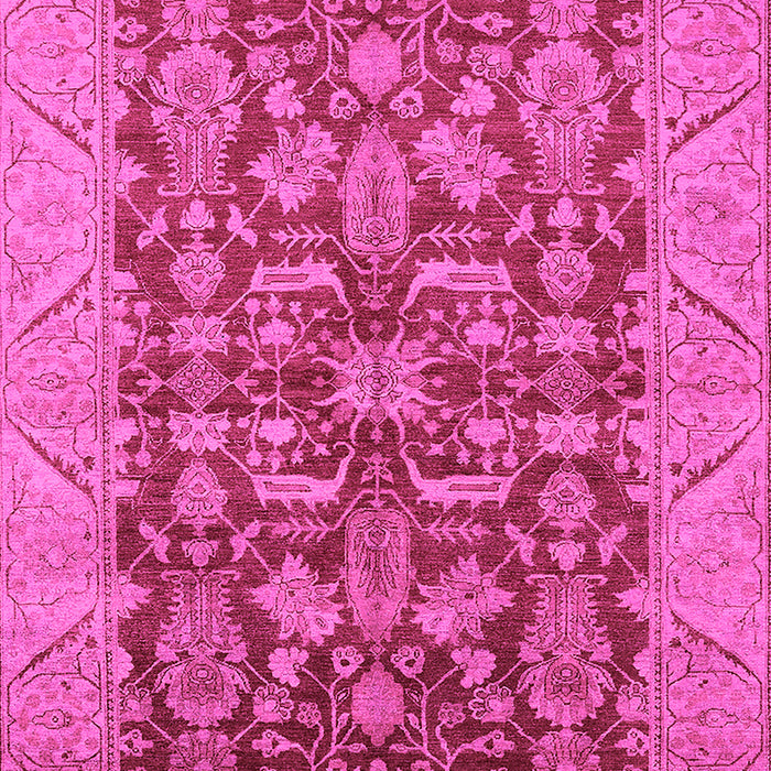 Machine Washable Oriental Pink Industrial Rug, wshurb2974pnk