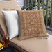 Front View of Mid-Century Modern Urban Square Mahogany Brown Throw Pillow, 18 inch by 18 inch, pwurb2974