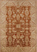 Mid-Century Modern Mahogany Brown Oriental Rug, urb2974