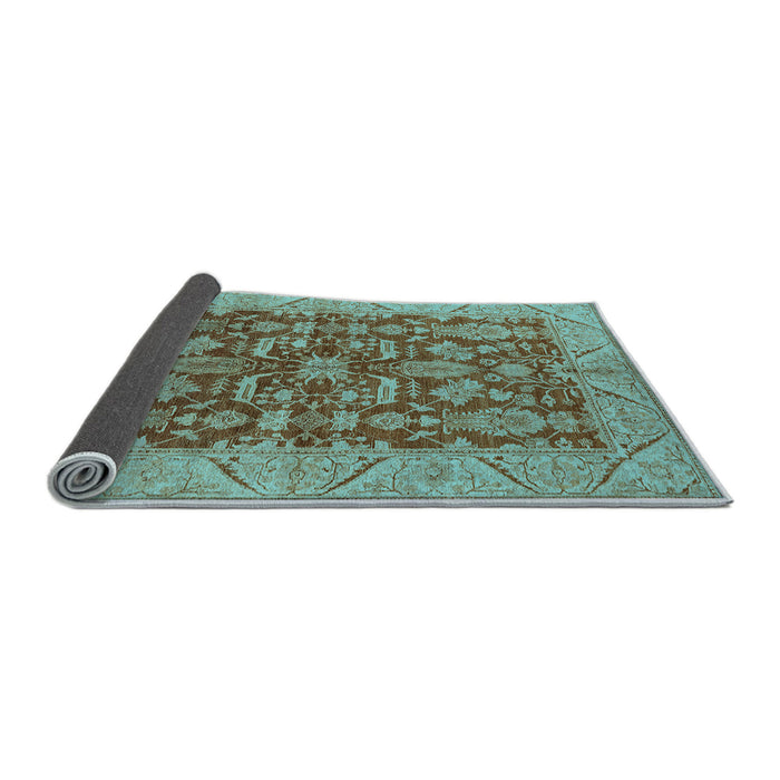 Sideview of Oriental Light Blue Industrial Rug, urb2974lblu