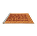 Sideview of Machine Washable Oriental Orange Industrial Area Rugs, wshurb2974org