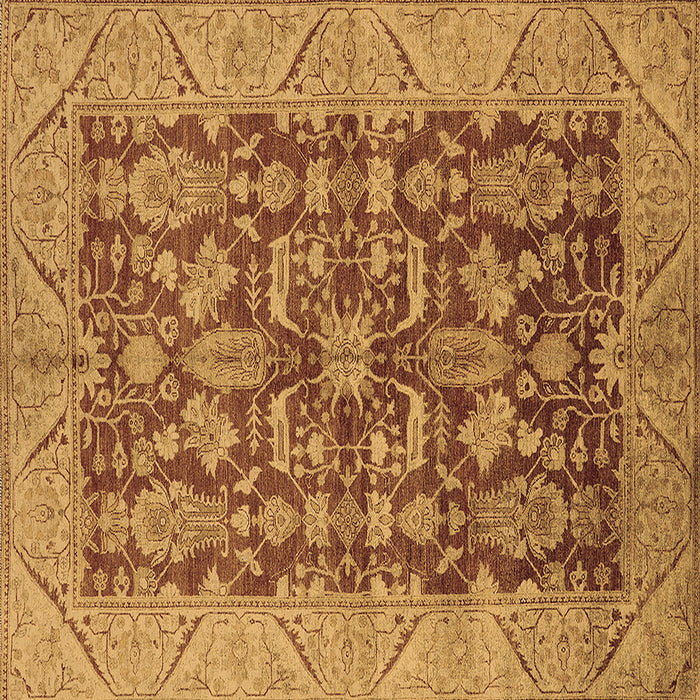 Square Oriental Brown Industrial Rug, urb2974brn
