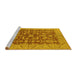 Sideview of Machine Washable Oriental Yellow Industrial Rug, wshurb2974yw