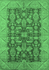 Oriental Emerald Green Industrial Rug, urb2974emgrn