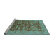 Sideview of Machine Washable Oriental Light Blue Industrial Rug, wshurb2974lblu