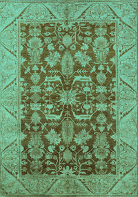 Oriental Turquoise Industrial Rug, urb2974turq