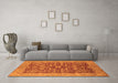 Machine Washable Oriental Orange Industrial Area Rugs in a Living Room, wshurb2974org