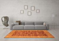 Machine Washable Oriental Orange Industrial Rug, wshurb2974org