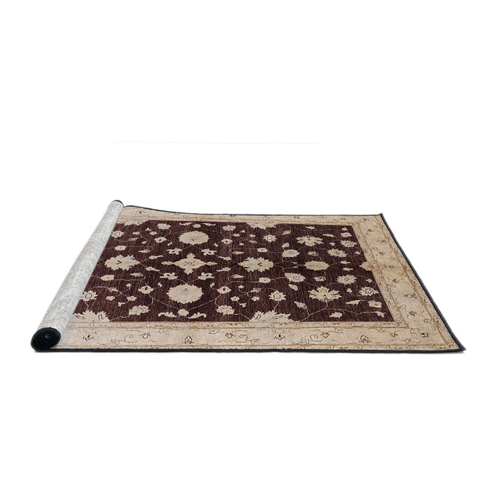 Sideview of Machine Washable Industrial Modern Vermilion Red Rug, wshurb2975