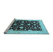 Sideview of Machine Washable Oriental Light Blue Industrial Rug, wshurb2975lblu