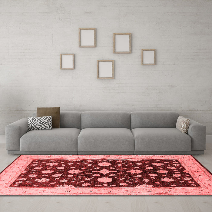 Industrial Red Washable Rugs